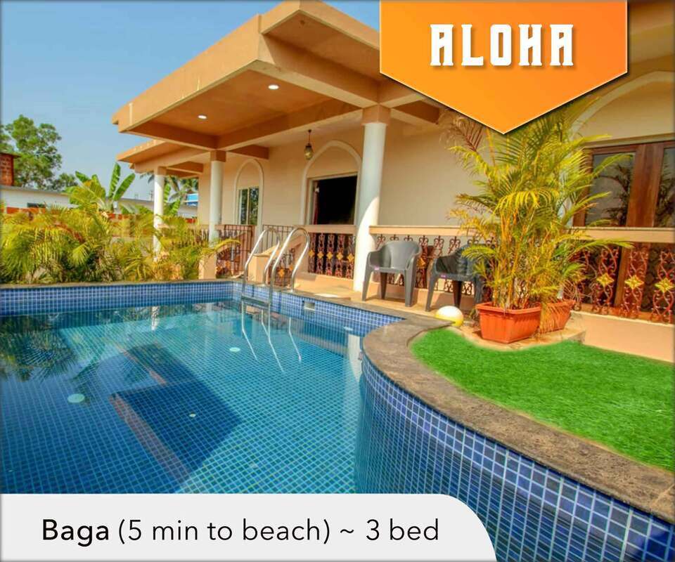baga beach luxury villa for rent book now