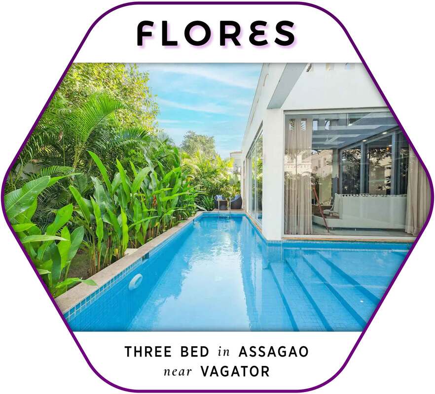 assagao near vagator luxury pool villa for rent