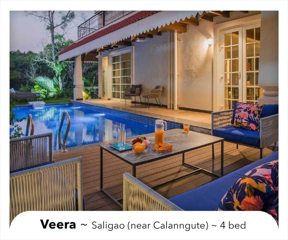 luxury villa calangute pool
