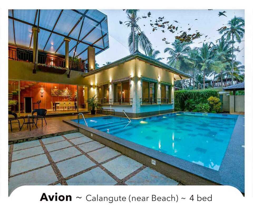 calangute beach avion pool villa