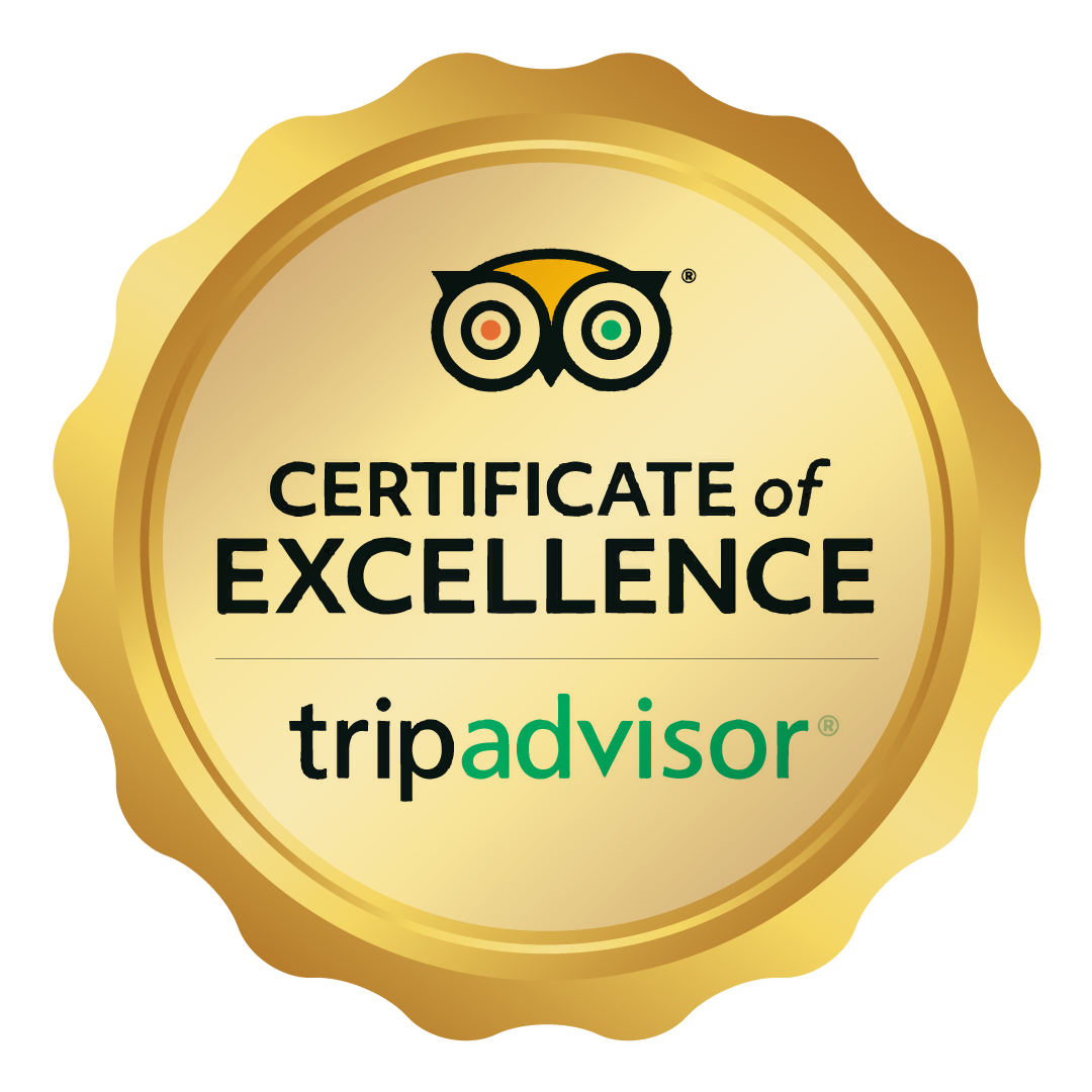 Awarded The Certificate of Excellence from TripAdvisor