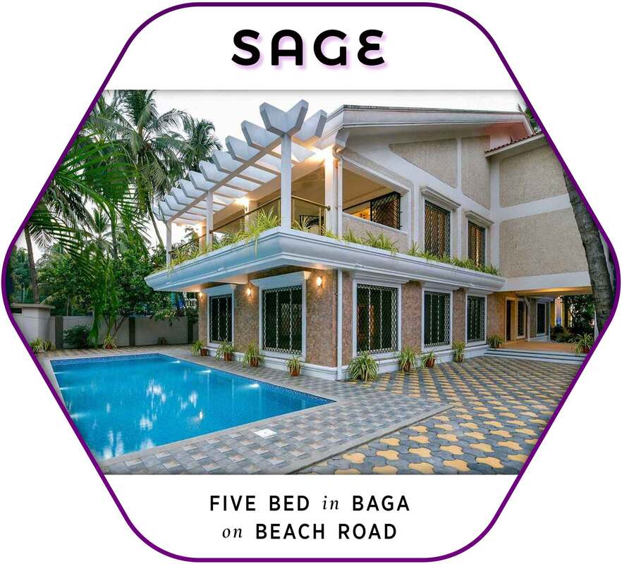 sage villa best goa baga villa pool night market for rent