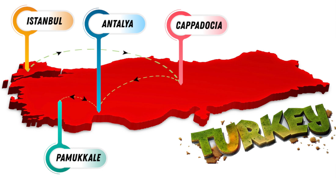 turkey travel map for tourist