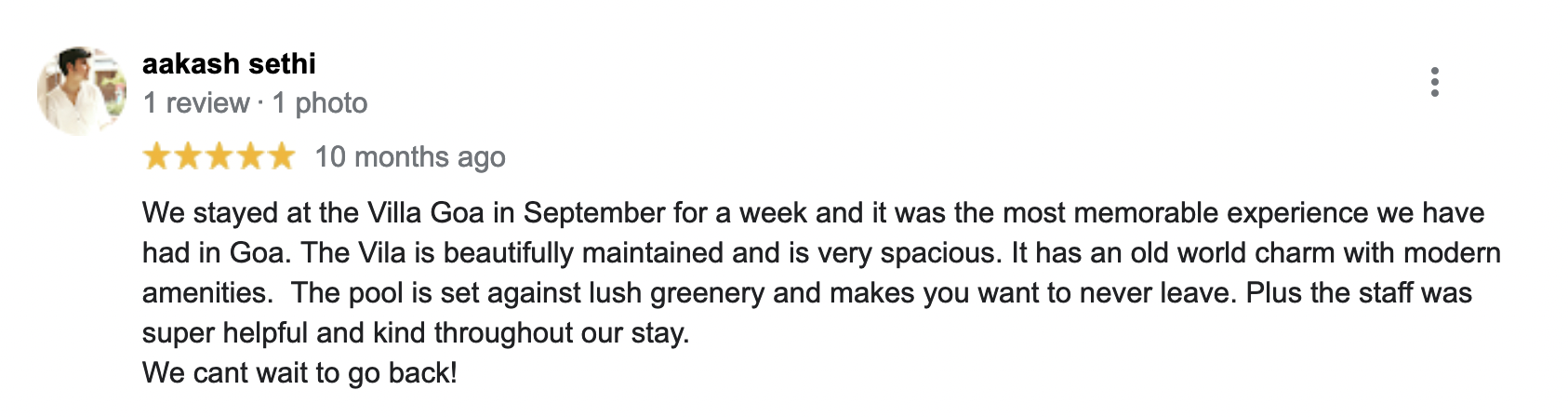 review on google maps about casa tiffany